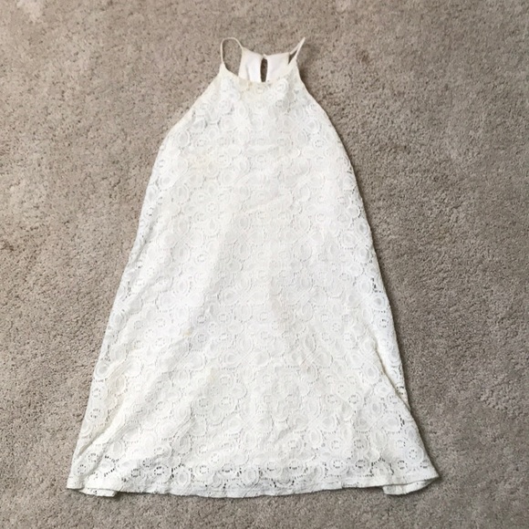 White flowered lace dress - Picture 1 of 3